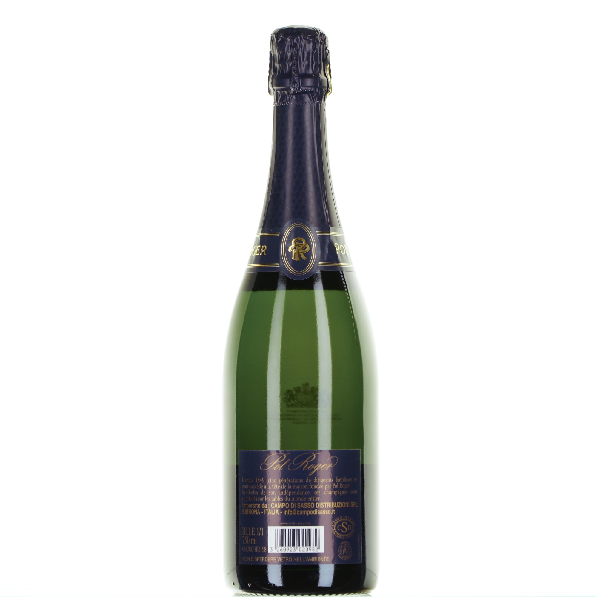 Champagne Sir Winston Churchill 1998 Brut Pol Roger lt.0.750