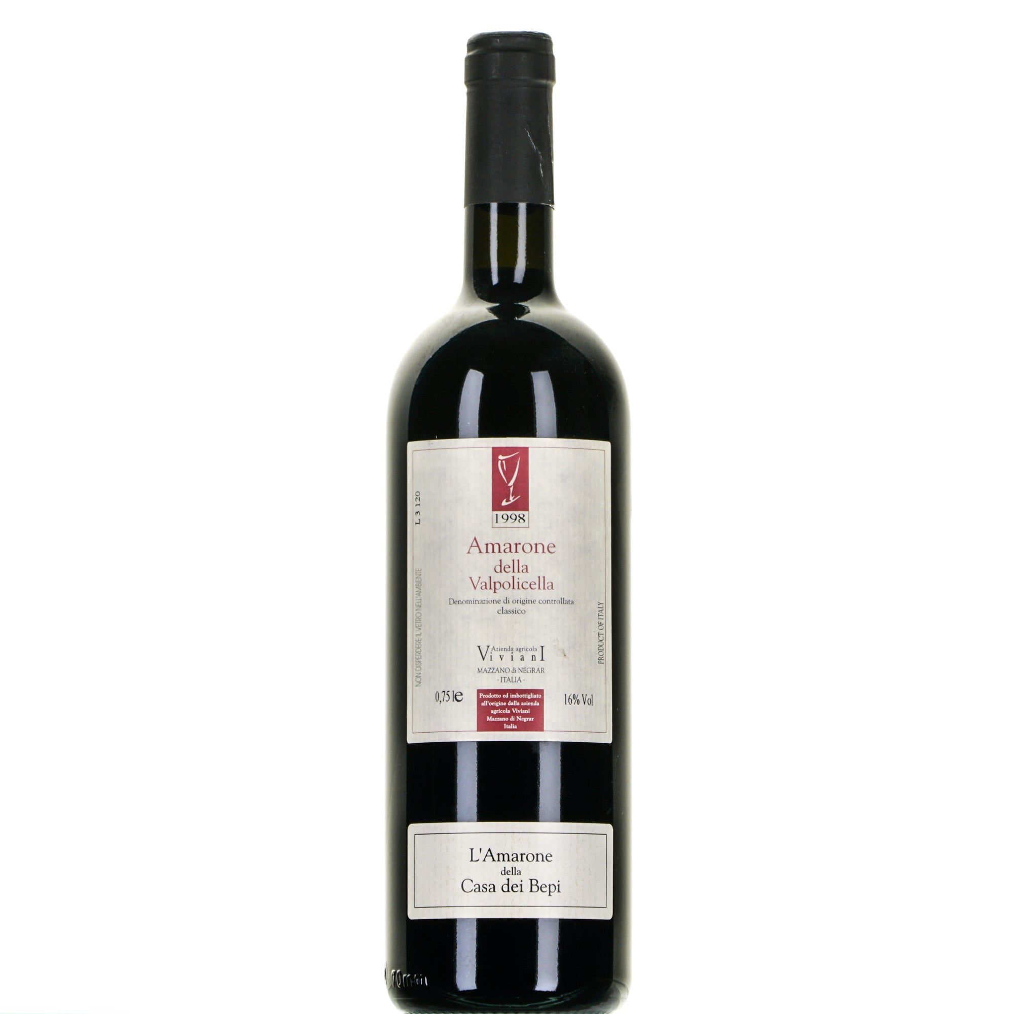 Amarone della Valpolicella 1998 casa dei Bepi doc Viviani lt.0.750