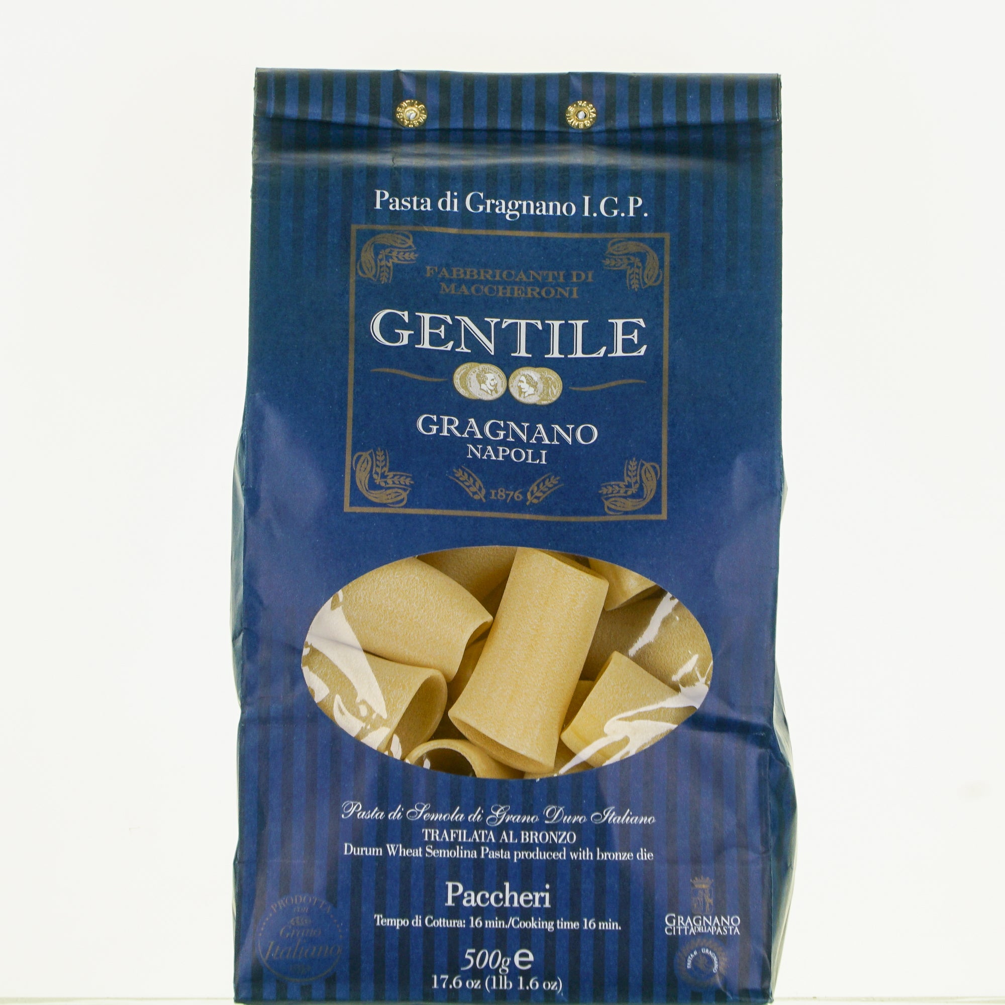 Paccheri Pasta di Gragnano Gentile 500g