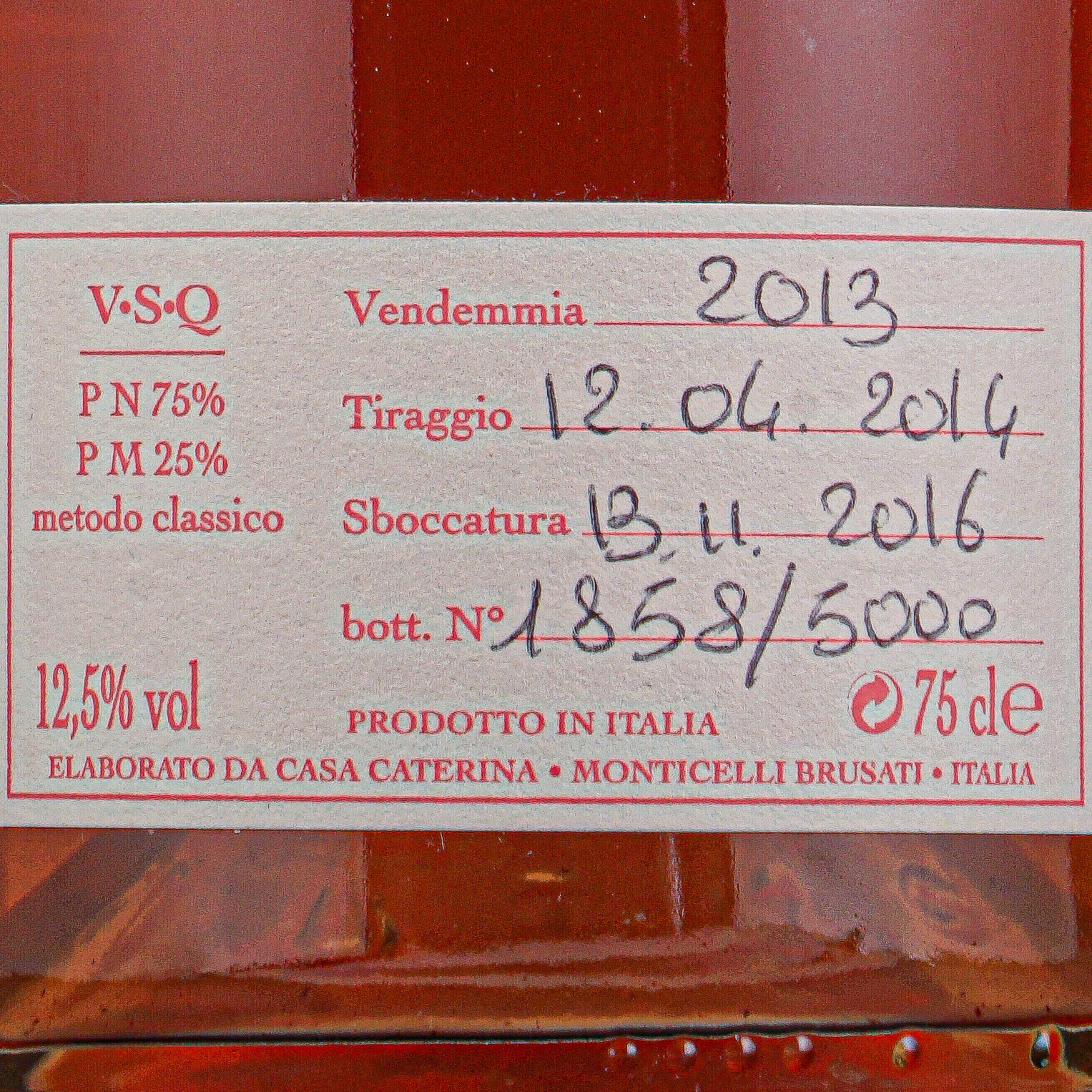 CUVEE 36 NATURE ROSE' BRUT lt.0,750