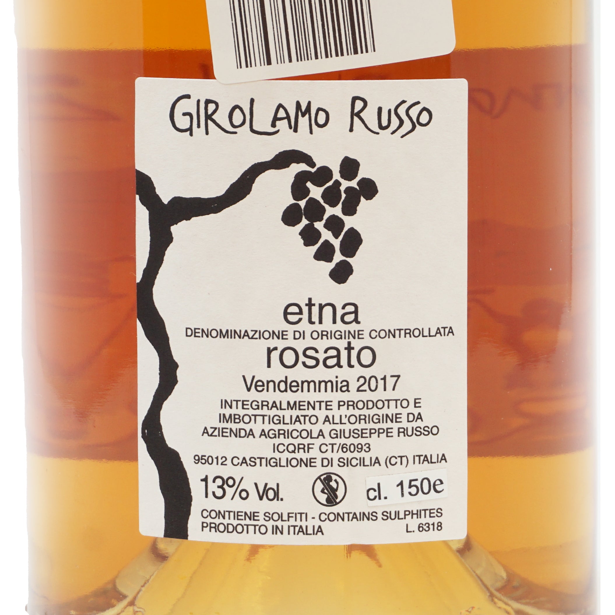 Etna rosato 2017 doc Girolamo Russo magnum