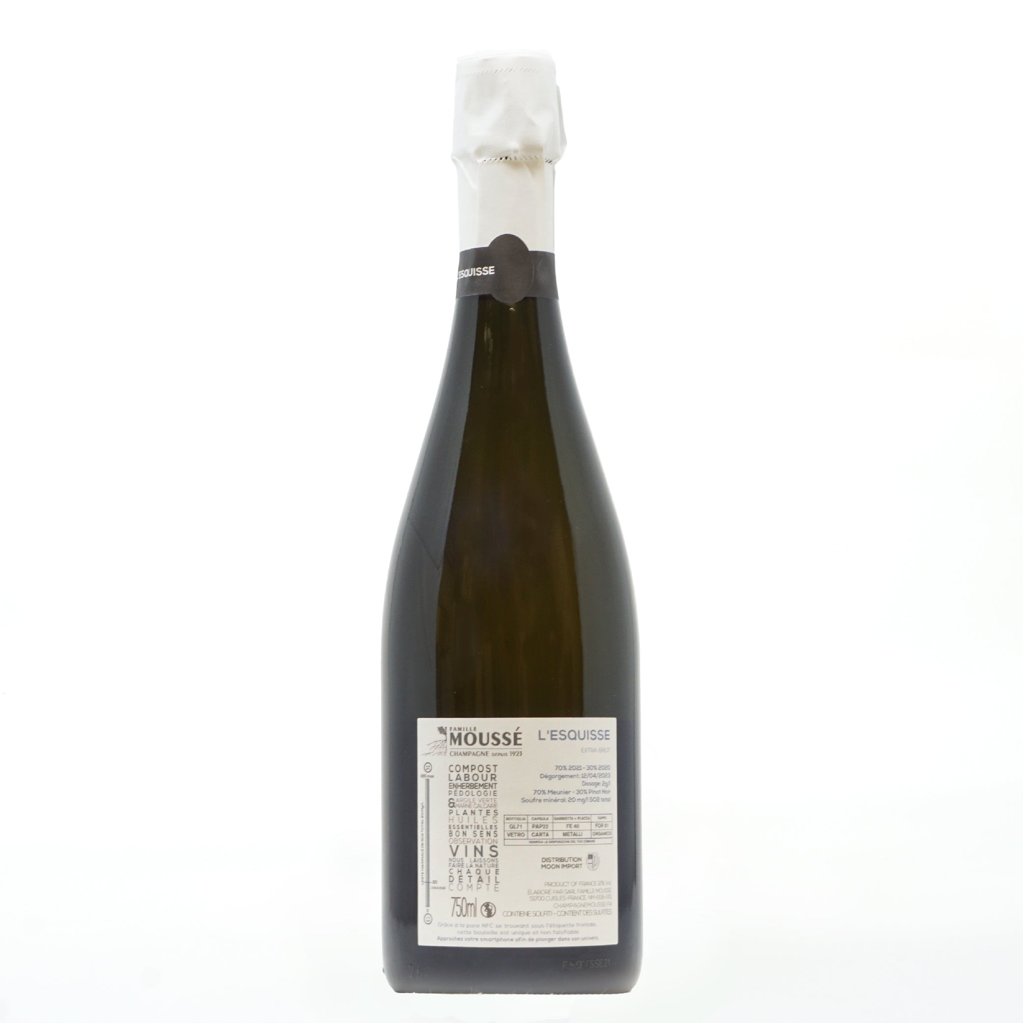 Champagne l'Esquisse extra brut Mousse Fils lt.0,750