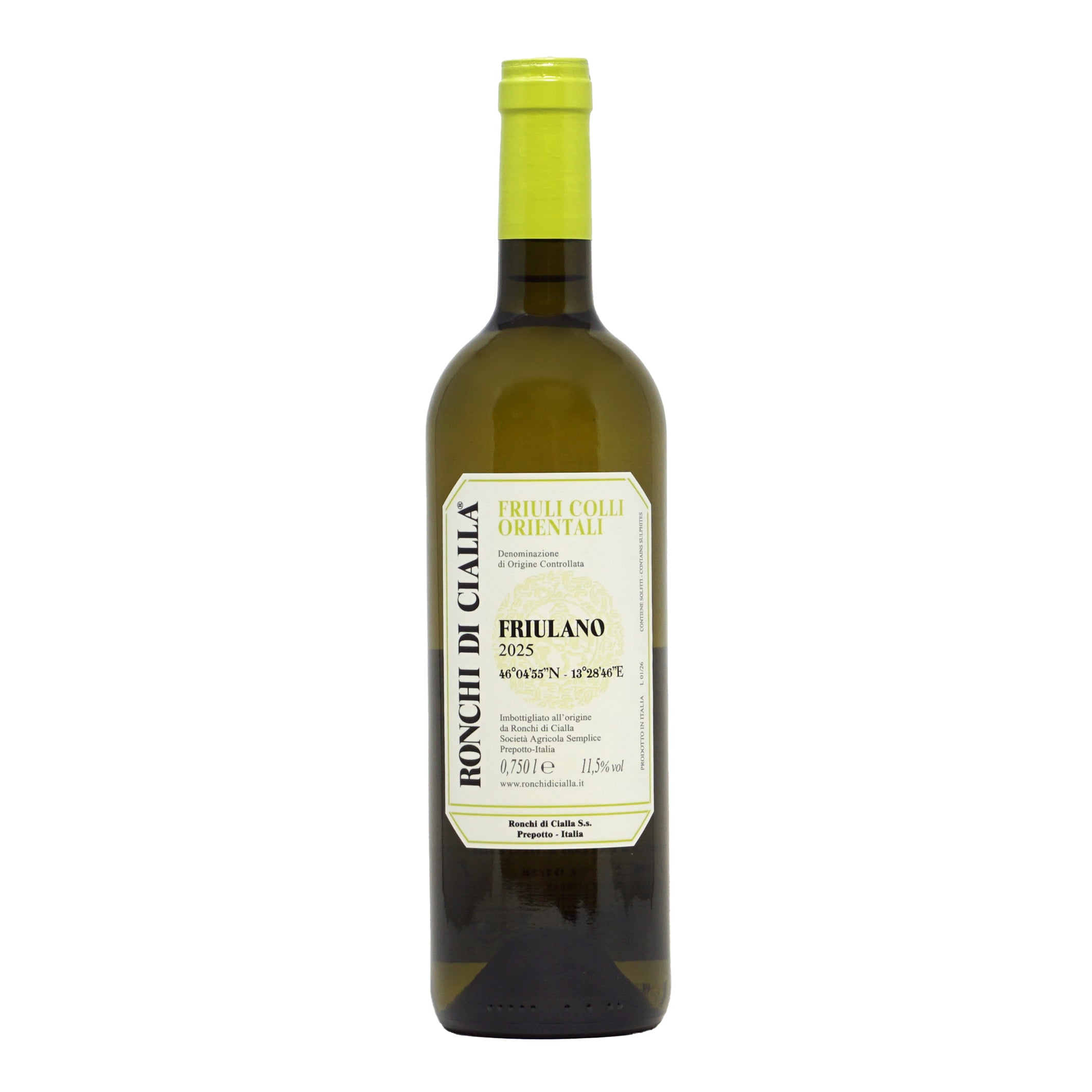 Friulano 2025 doc Ronchi di Cialla lt.0,750