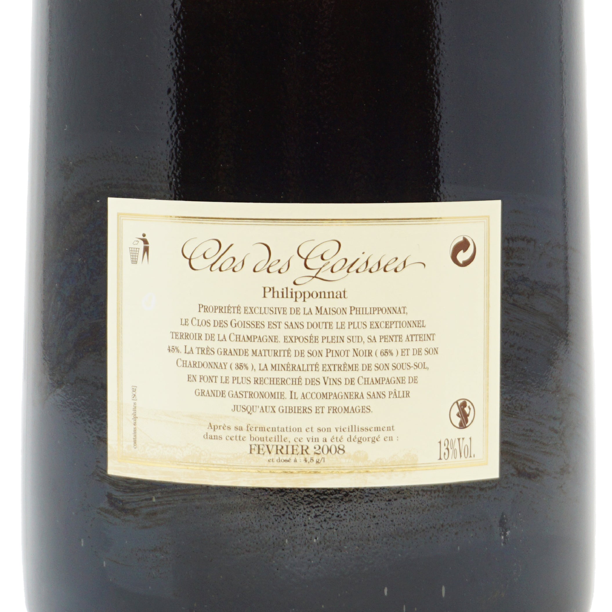 Champagne Clos de Goisses 1998 Brut Philipponnat Magnum