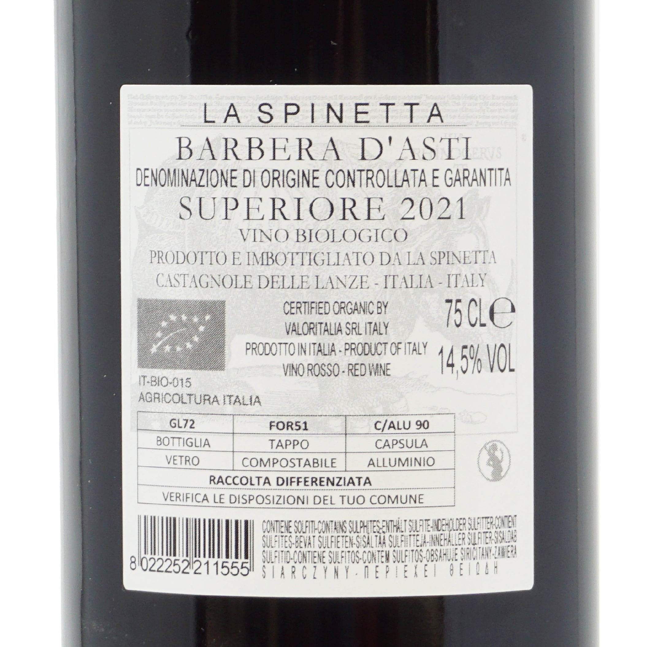 Ca di Pian 2021 Barbera d'Asti docg La Spinetta lt.0,750