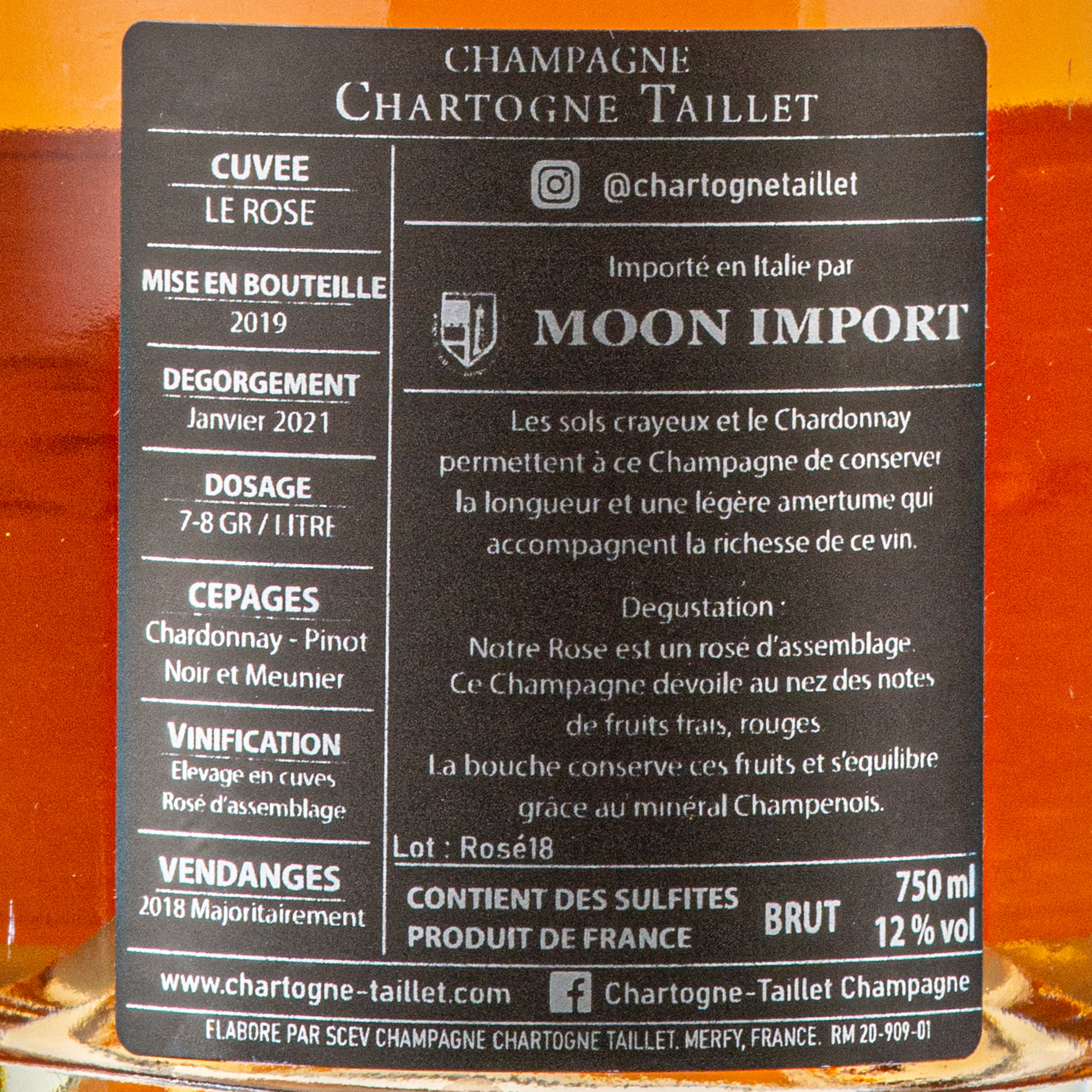 Champagne Rose' brut Chartogne-taillet lt.0,750