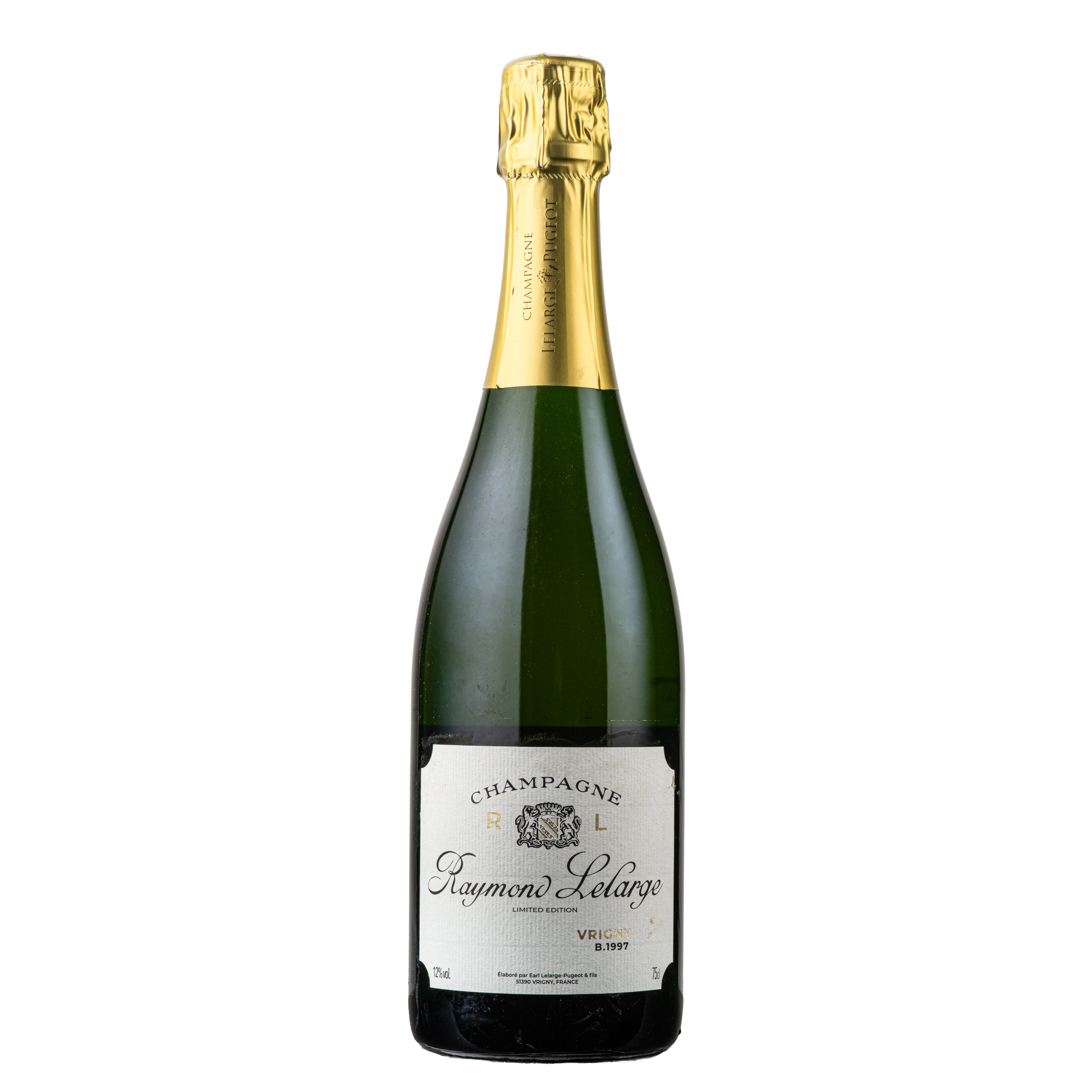 Champagne cuvee Raymond Lelarge 1997 limited edition lt.0,750