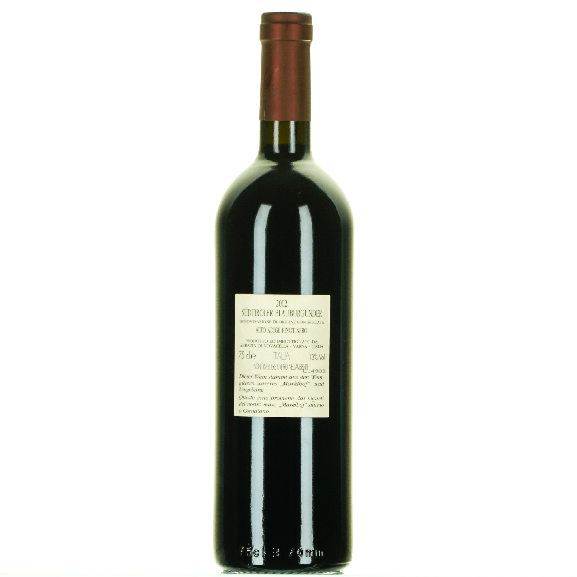 Pinot Nero 2002 doc Abbazia di Novacella lt.0.750