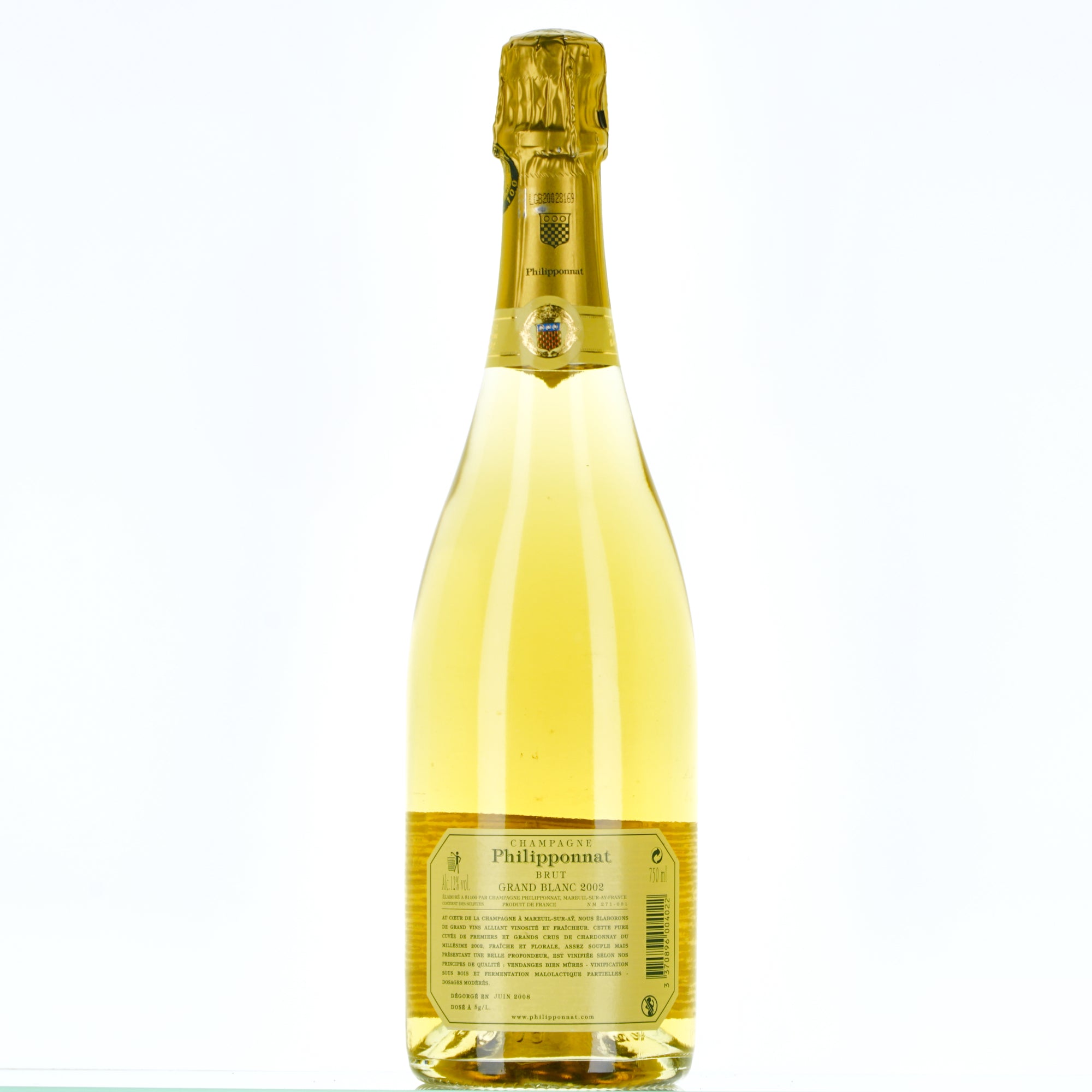 Champagne Grand Blanc 2002 Philipponnat lt.0,750