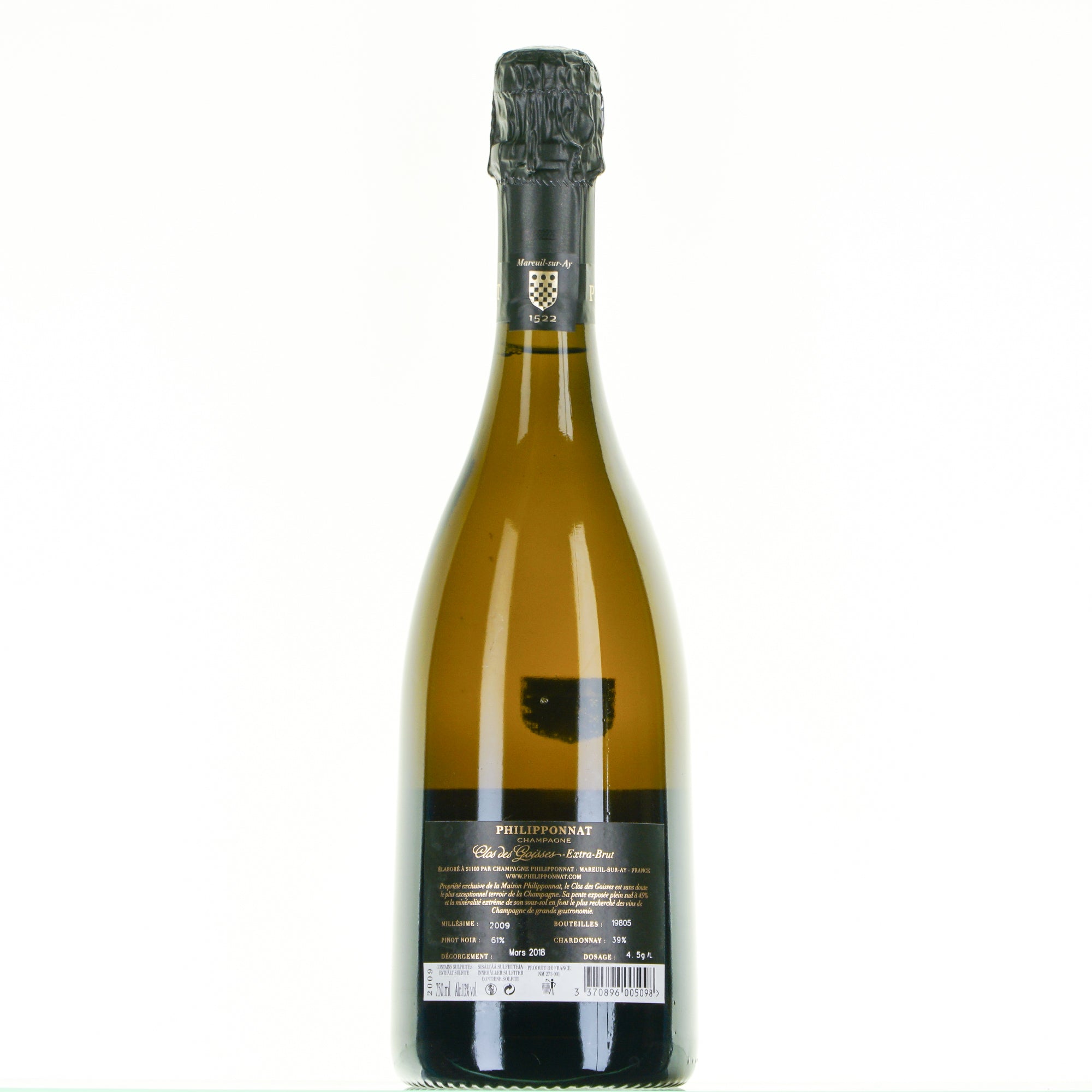 Champagne Clos de Goisses 2009 extra brut  Philipponnat lt.0,750
