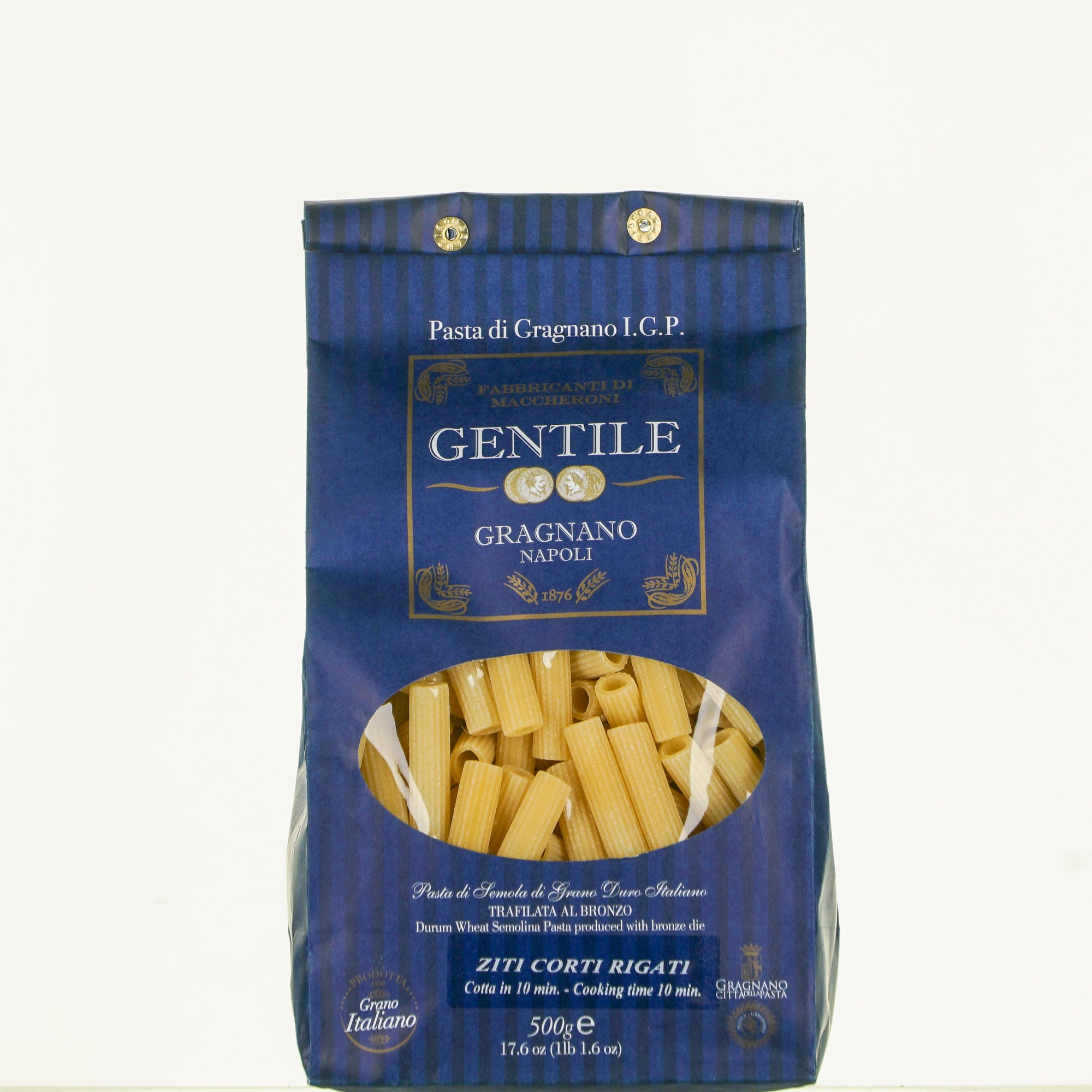 Ziti Corti Rigati Gragnano Gentile Pasta 500g