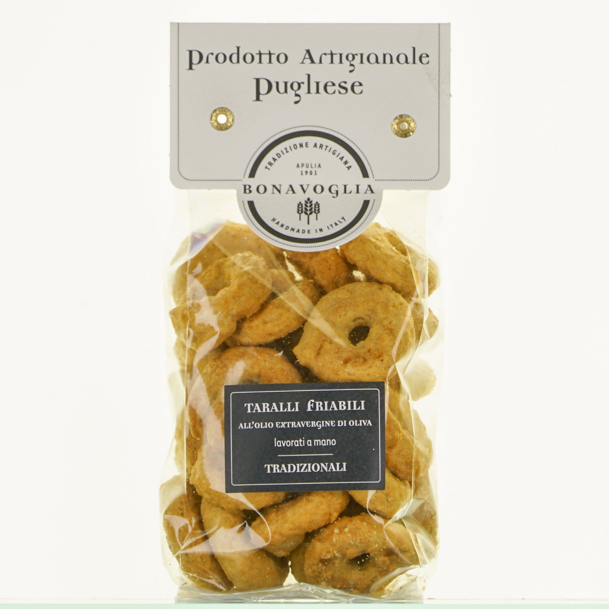 TRADITIONAL TARALLI WITH EXTRA VIRGIN OLIVE OIL 300g