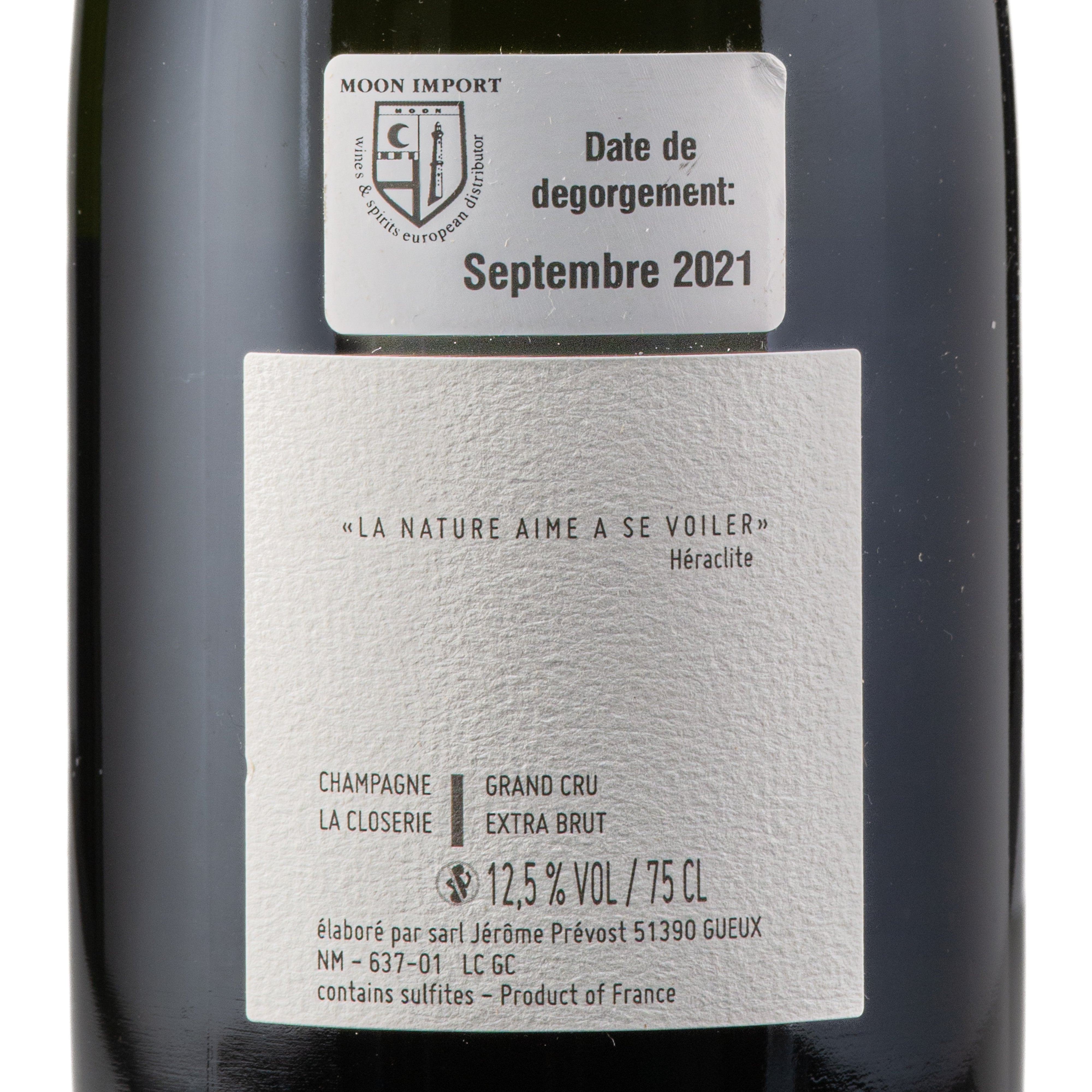 Champagne grand cru extra brut Jerome Prevoste lt.0.750